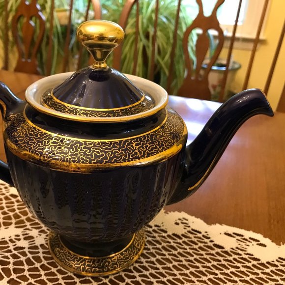HALL USA Dining Vintage Blue Hall Usa Teapot 6 Cups Poshmark